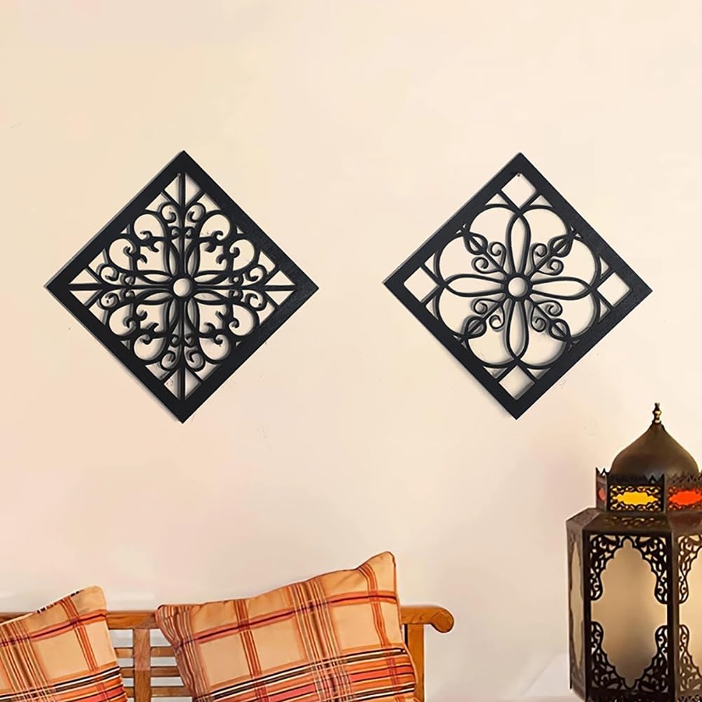 Adfltfc D 2 Pieces Thicken Rustic Wall Ecor, Thicken Wall Ecor Woo Hanging Ecoration Modern Wall Plaque For Home Kitchen Ining Room(D)