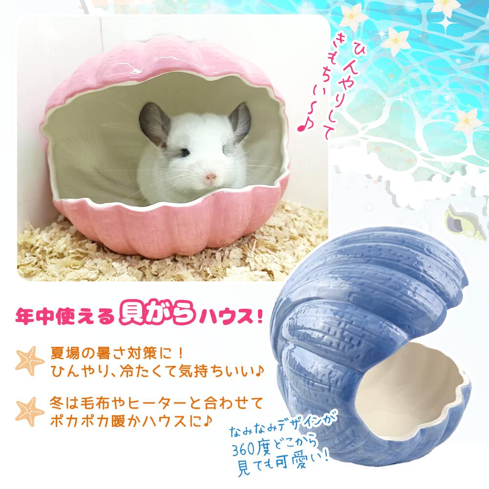 2個セット小動物用 陶器の貝がらハウス 陶器製 チンチラ ハリネズミ デグー Amazon | 小動物用 陶器の貝がらハウス 陶器製 丸洗い
