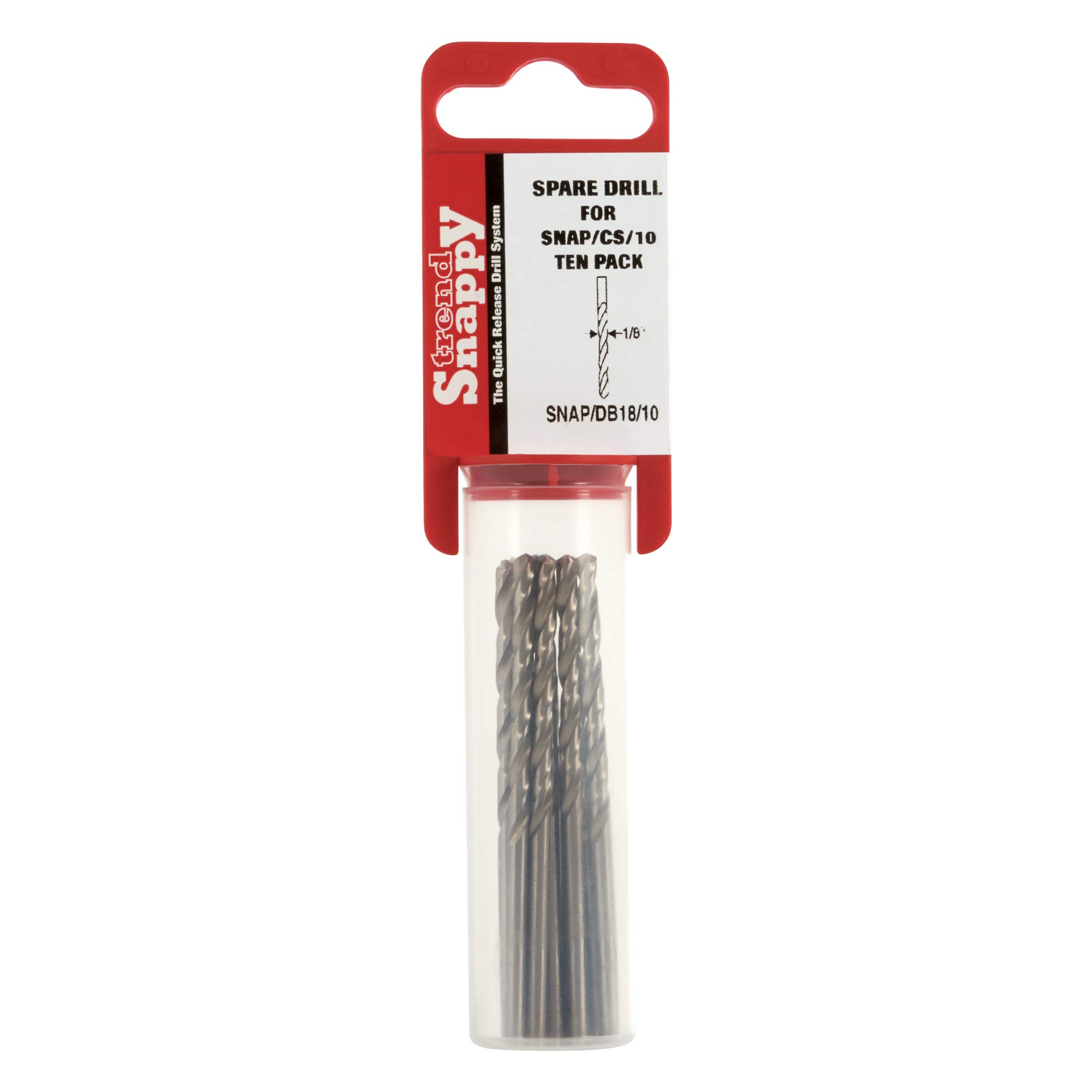 Trend Snappy 3.5mm HSS Drill Bits For Countersinks & Counterbores, Pack Of 10, Quick Release Compatible, SNAP/DB964/10