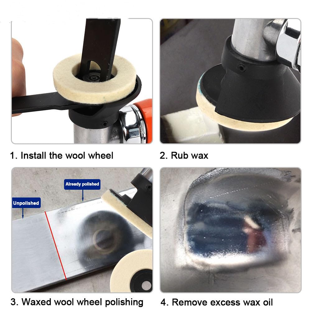 50/75mm Wełniane Polerujące Tarcze Polerskie Tarcze Kątowe Szlifierka Tarcza Polerska Filcowa Do Metalu Marmuru Szkła Ceramiki, 3 cale, 15 szt.