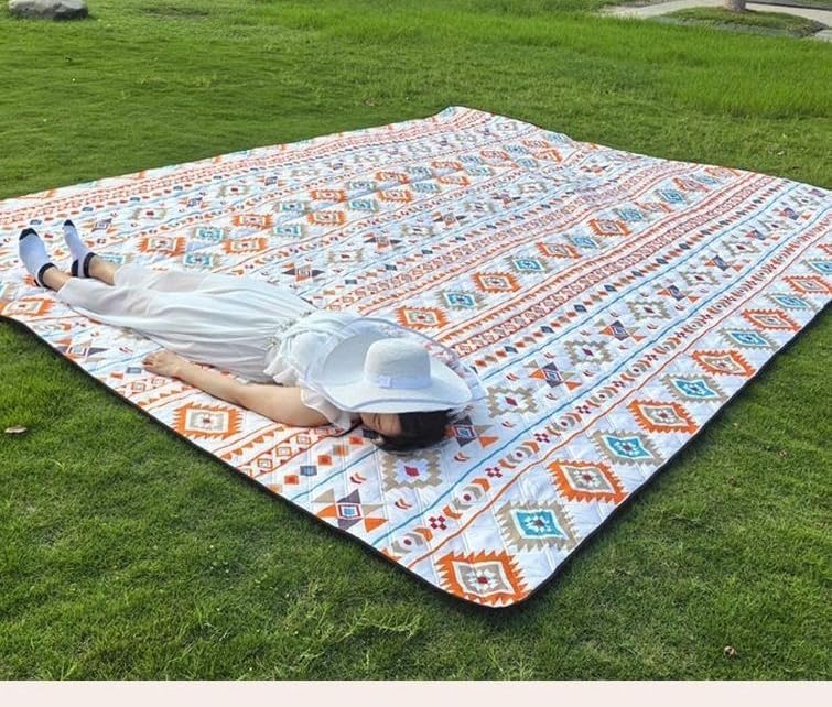 Zxylerレジャーシート ピクニッ150x200cm 200x300cm 厚手 ボヘミアン 5層構造軽量 防水断熱 キャンプ マッ