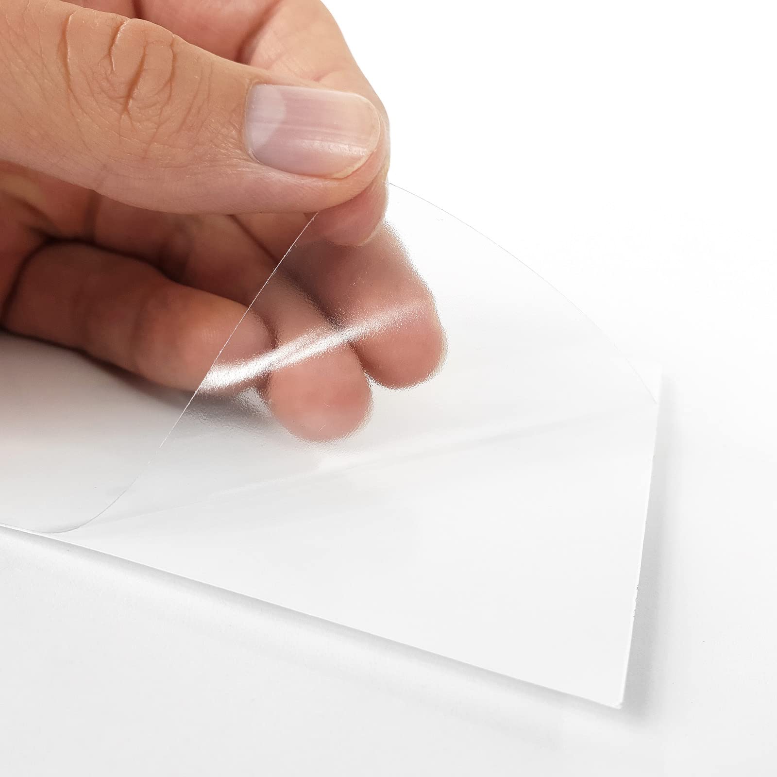 DecoMeister Papel Adhesivo Transparente Para Libros Vinilo Protector Autoadhesivo Para Muebles Forro de PVC Para Encuadernación Lámina Para Armarios Mesas Encimeras Cubierta En Rollo 50 x 500 cm