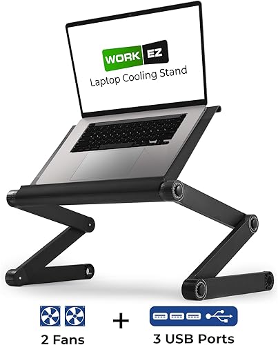 Miniatura 9 de Soporte para computadora portátil WorkEZ Executive, multifunción, ergonómico, soporte para computadora para la cama y el sillón, plegable, de altura