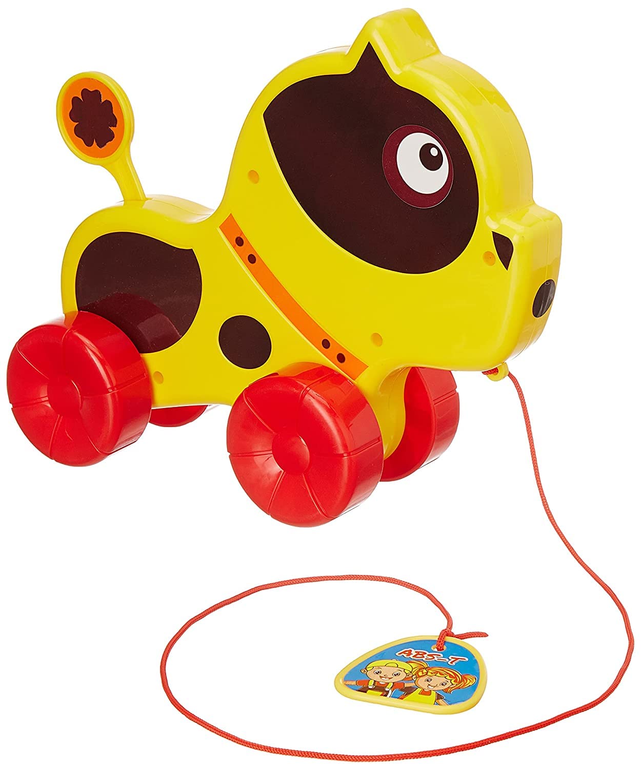 ramAAni's United Agencies Pull Along Pitbull Toy with Pull Rope. When Pitbul is Pulled. Toy for A Walk Pull 4