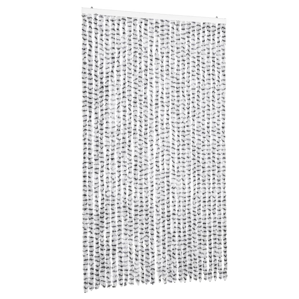 JUDYY Tenda Antimosche Grigio Chiaro e Grigio Scuro in Ciniglia,Tenda Antimosche per Finestre e Porte Leggera Resistente all'Acqua Silenziosa Zanzariera Antiisetti-4004890