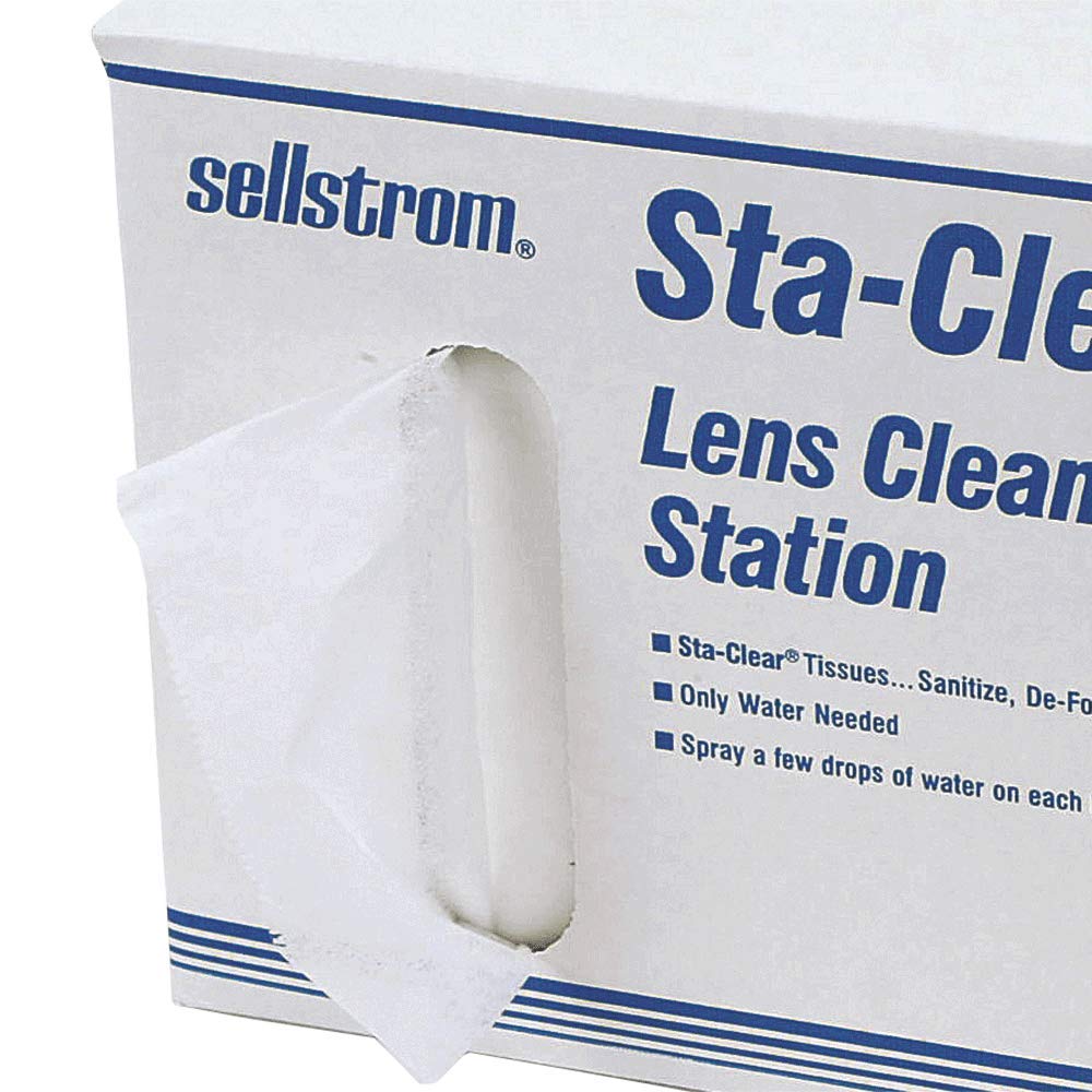 Sellstrom Multi-Purpose, Pre-Moistened, Disposable Surface Cleaning Tissue Packets, Streak and Scratch Free, Anti-Fog and Anti-Static Solution, 1000 Tissues, S23469