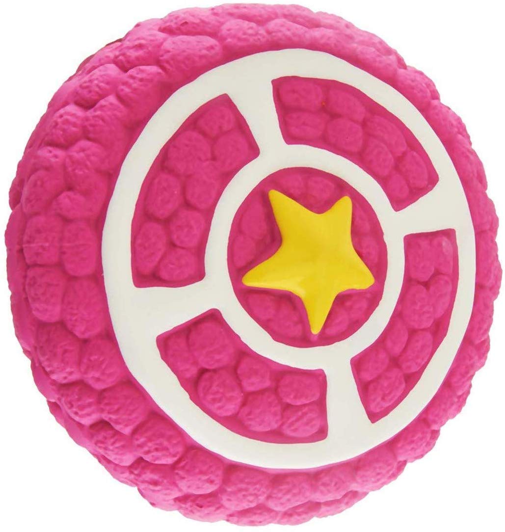 Foodie Puppies Interactive Non-Toxic Soft Latex Squeaky Chew Toy for Small to Medium Dogs (Pink Pie - Large) | Chewing, Floating, Training, and Bouncing | Reduce Separation Anxiety (B081XSGGNR) Amazon Price History, Amazon Price Tracker
