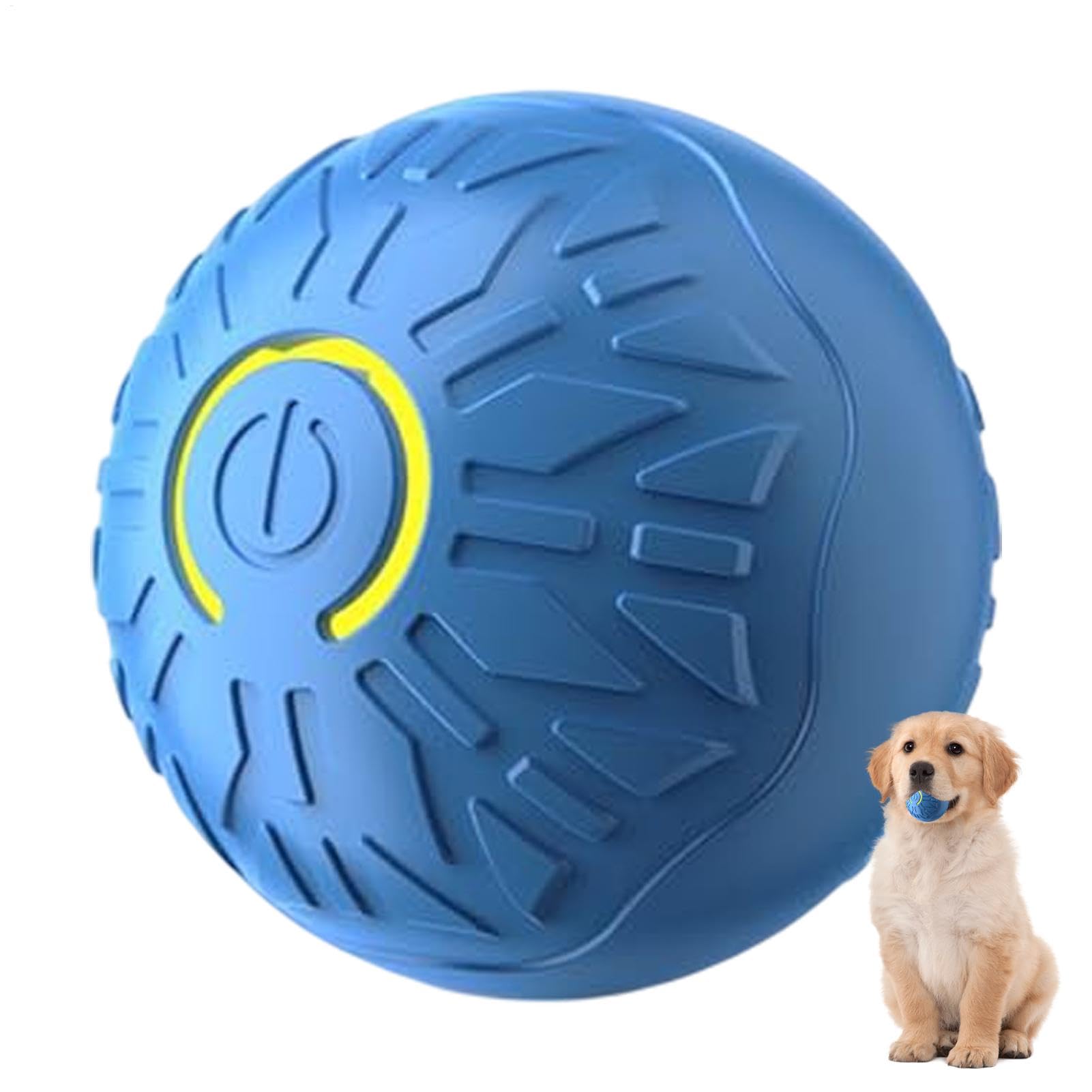 Moving Dog Toy | Interactive Dog Ball Toy | Electric Moving Dog Ball | Pet Toy Automatic Rolling Ball | USB Rechargeable Smart Self-Moving Ball | Obstacle-avoiding Active Rolling for Kittens, Puppies