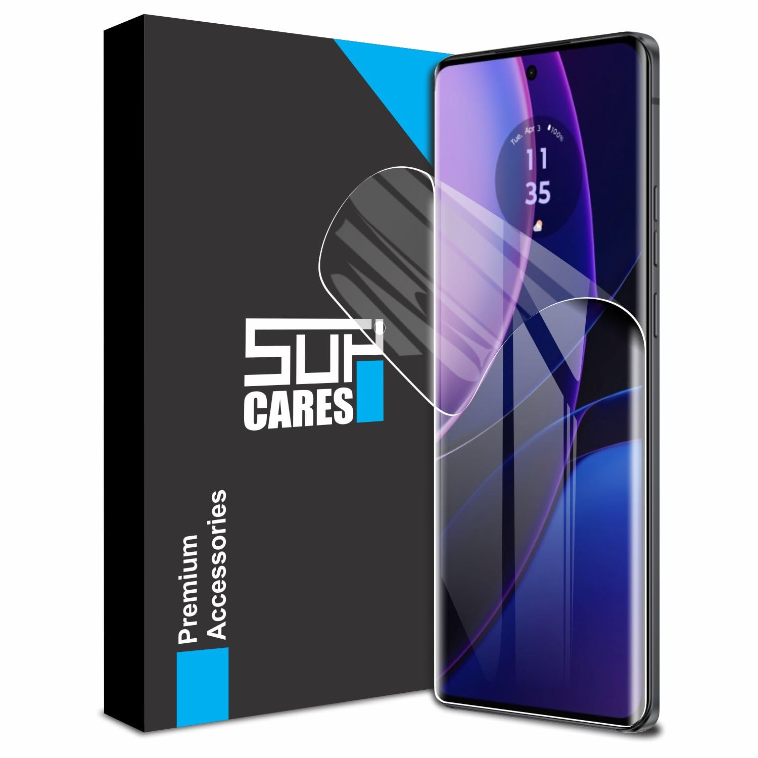 SupCares TPU Unbreakable Membrane Screen Protector for Motorola Edge 40 5G (6.55 Inch) With Easy Self Installation Kit | Transparent (B0C8HL96JJ) Amazon Price History, Amazon Price Tracker
