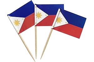 100 Pack Philippines Flag Toothpick Flags