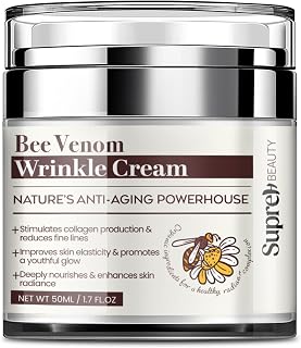 SupreH Bee Venom Wrinkle Filler Cream: Instant Face Lift & Eye Tightener with Hyaluronic Acid, Niacinamide for Anti-Aging