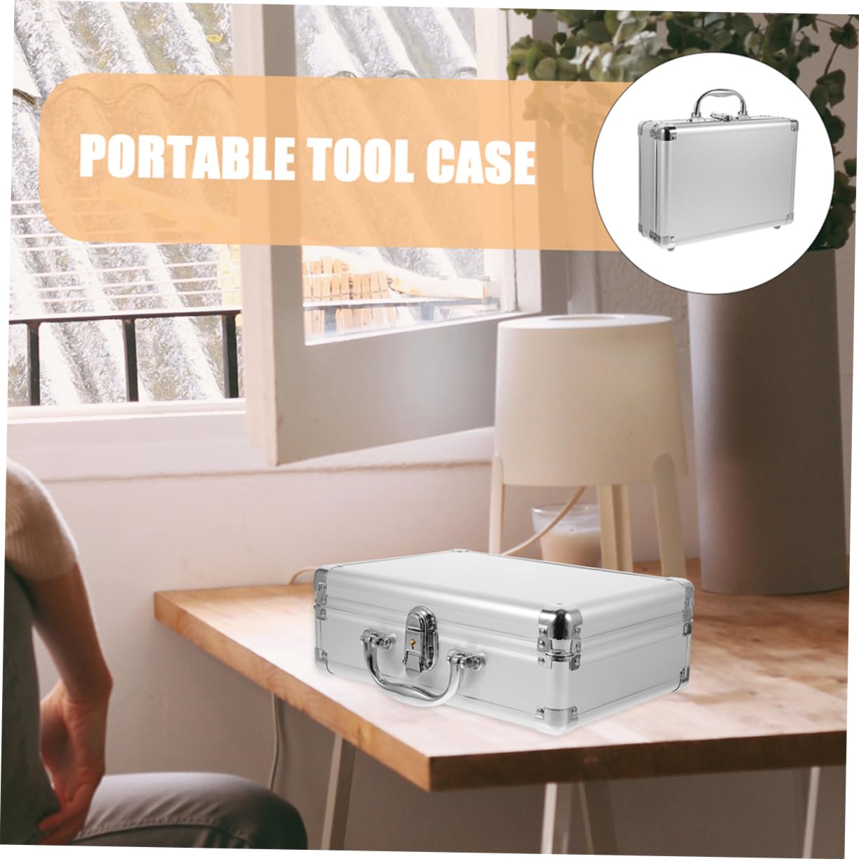 Valigetta in Alluminio Rigida Valigetta Portautensili Custodia Protettiva Per Oggetti Design Maniglia e Combinazione Per Outdoor Escursioni e Viaggi