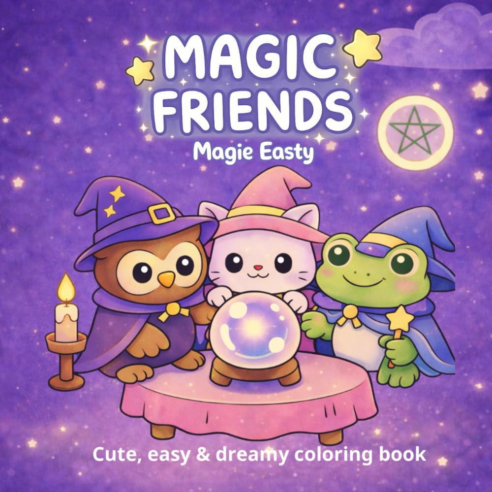 Magic Friends: Cute, Easy & Dreamy Coloring Book