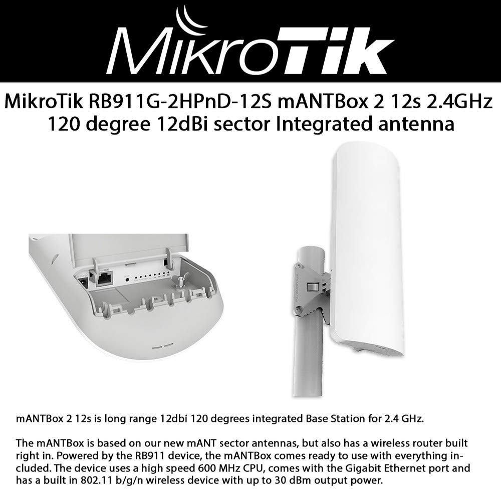 Mikrotik RB911G-2HPnD-12S Network Antenna 120 dBi Sector Antenna