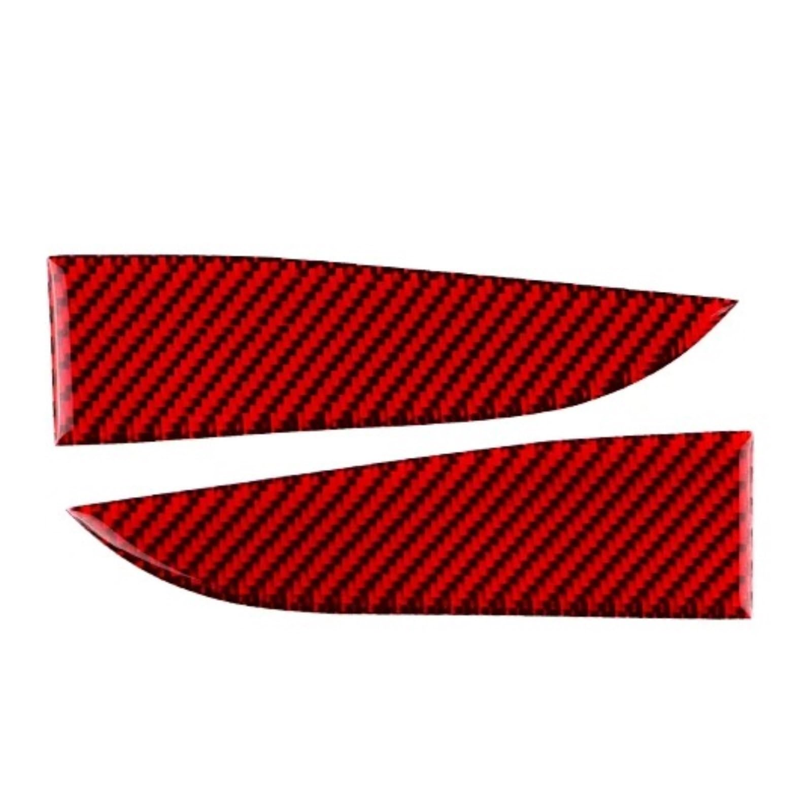 Interior Trim for Tesla for Model 3 for Highland 2024 Real Soft Carbon Fiber Inner Door Triangle Cover Sticker Trim Car Interior Accessories Auto Central Inner(Red)