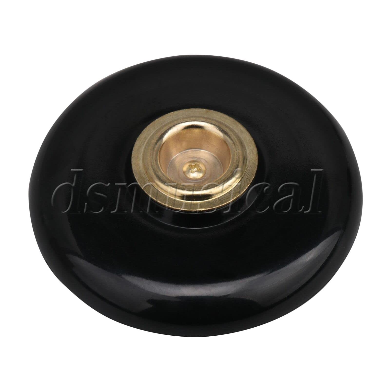 Black Plastic Rock Stop End Pin Stand Holder W/Golden Insert for Cello Bass
