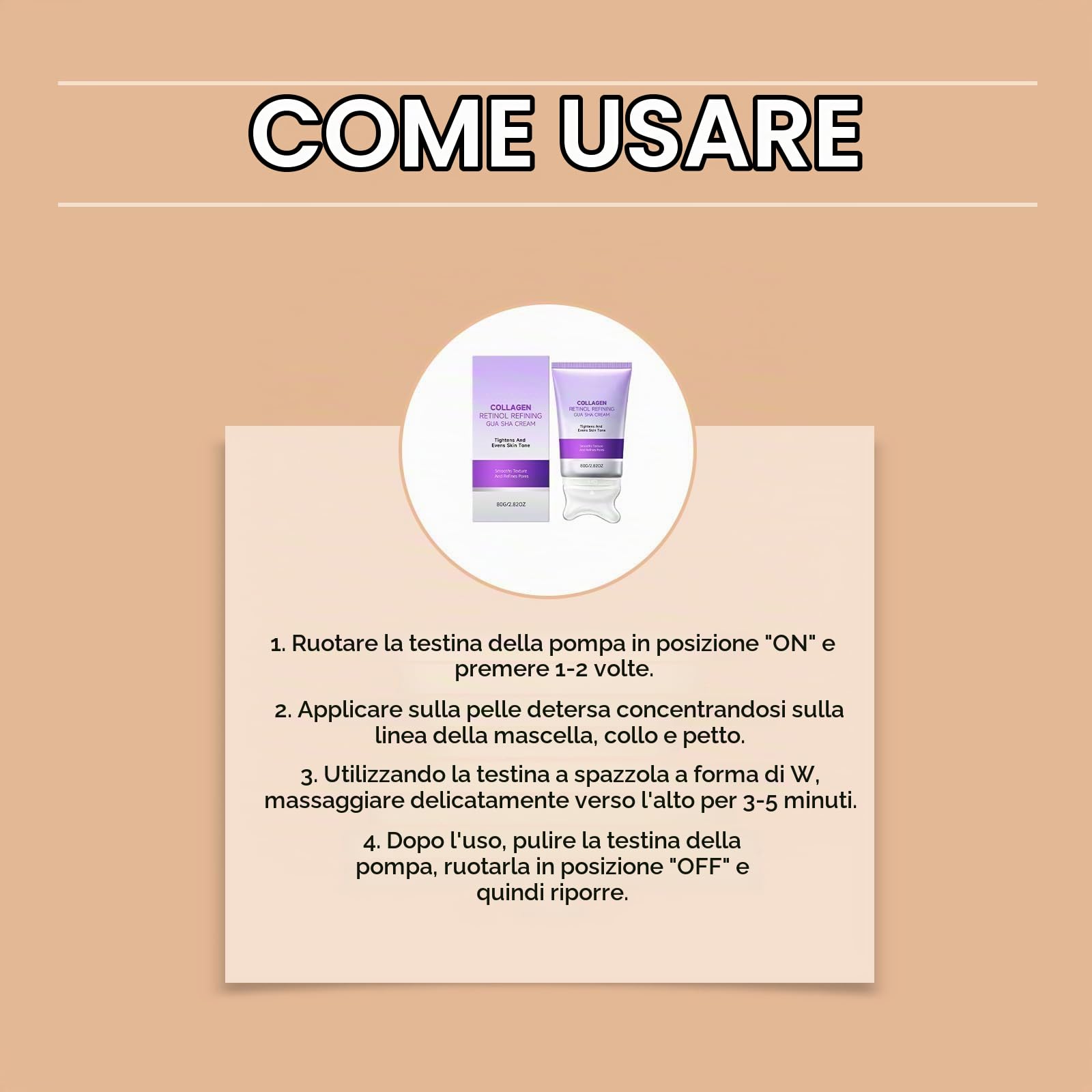 Crema Gua Sha con collagene e retinolo, per rassodare e rassodare il collo, anti-invecchiamento, idratante, rassodante e levigante per viso e collo, cura quotidiana (1)