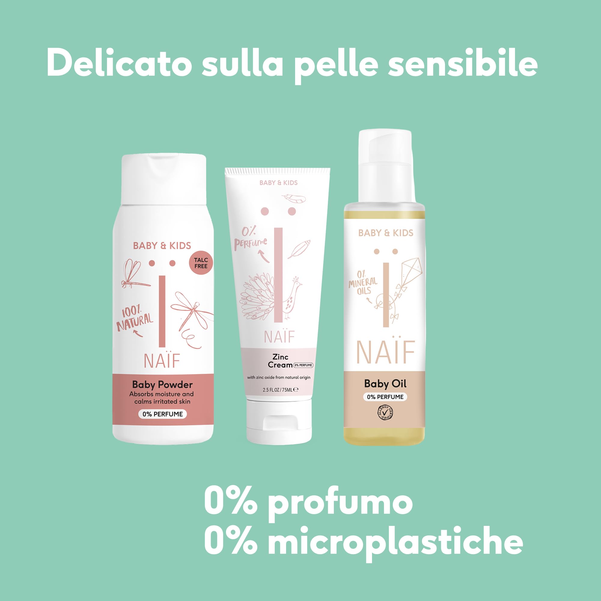 Naïf Crema Cambio Pannolino Zinco 50 ml Protezione Irritazioni Neonati Bambini