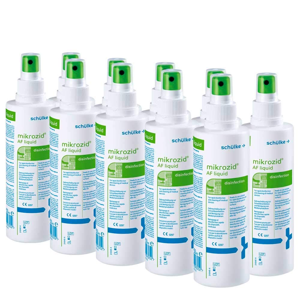 10x 250 ml Schülke Mikrozid® AF Liquid Flächen Desinfektion Desinfektionsmittel Schnelldesinfektion
