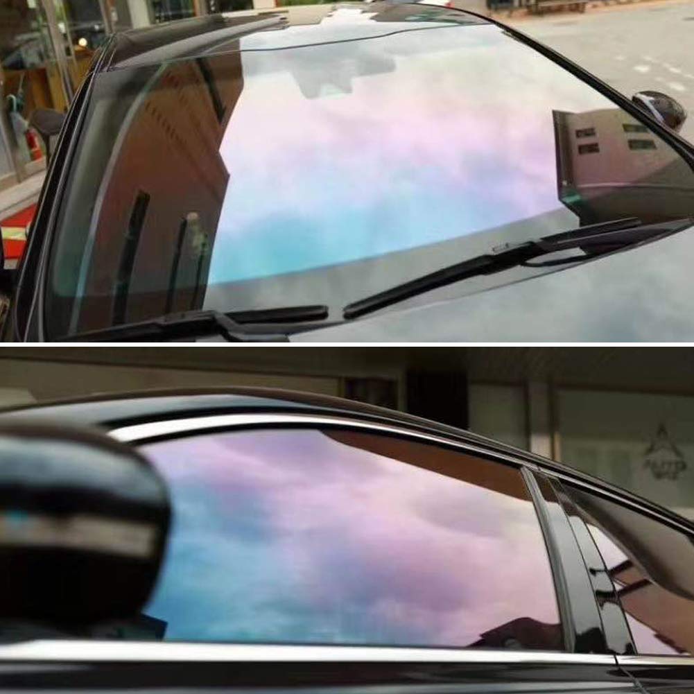 Laminas Para Tintar Lunas Coche 75x300cm Camaleón azul 55% CAR Ventana trasera Tinta Pegatina solar Palabra de parabrisas Protección de explosión de explosiones de explosiones LáMina Tintado De Lunas