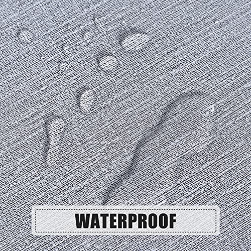 Image of sancua 100% Waterproof Round PVC Tablecloth - 54 Inch - Oil Proof Spill Proof Vinyl Table Cloth, Wipe Clean Table Cover for Dining Tables, Buffet Parties and Camping, Grey