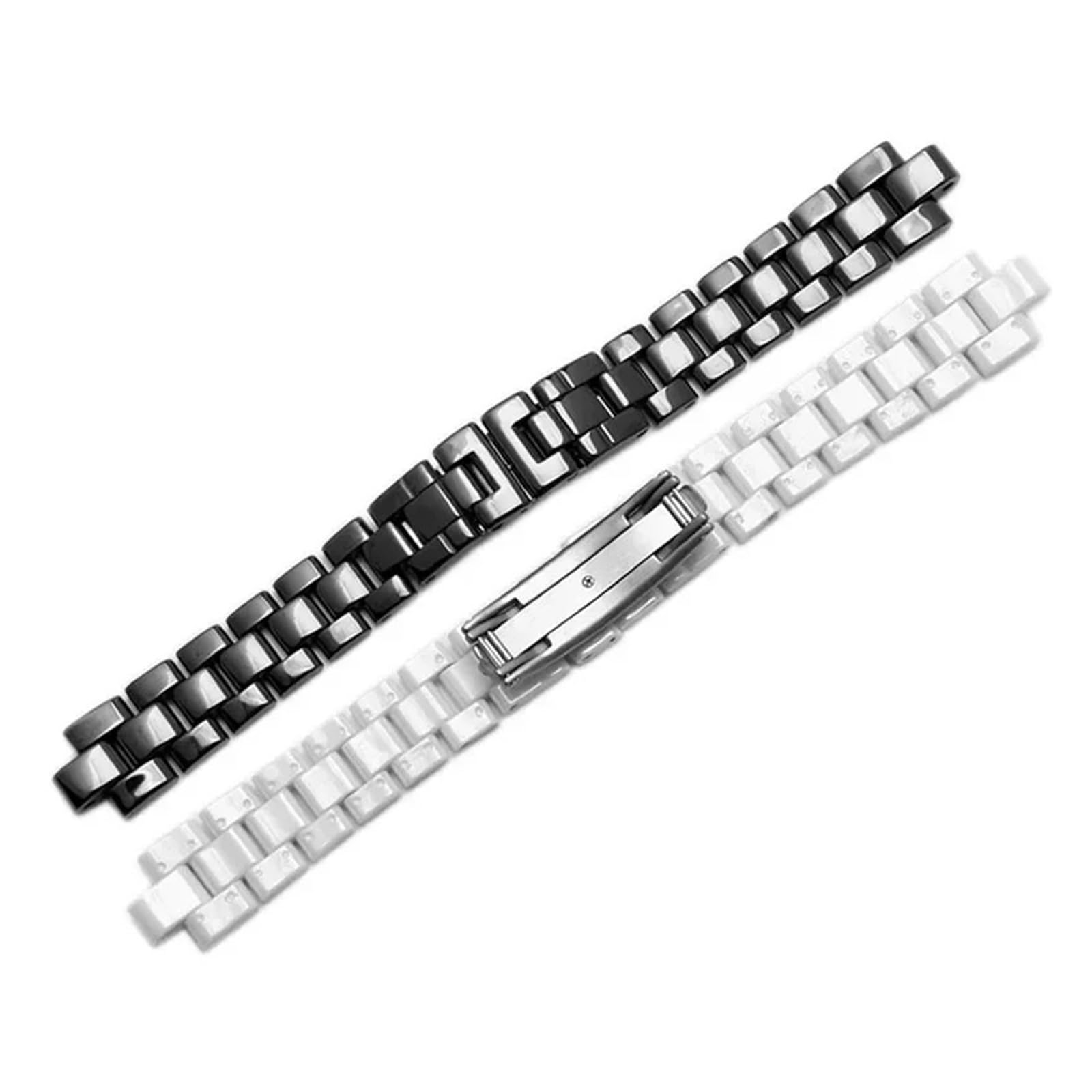 yingyingjia Cinturino In Ceramica Da Donna E Da Uomo Compatibile Con I Cinturini For Orologi J12 Fashion Neri E Bianchi Da 16 Mm E 19 Mm