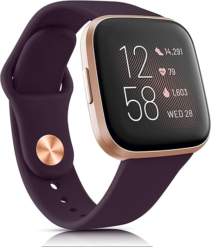 Vancle Correas de silicona compatibles con correas de reloj Fitbit Versa 2 para mujeres y hombres, correas de repuesto deportivas suaves y