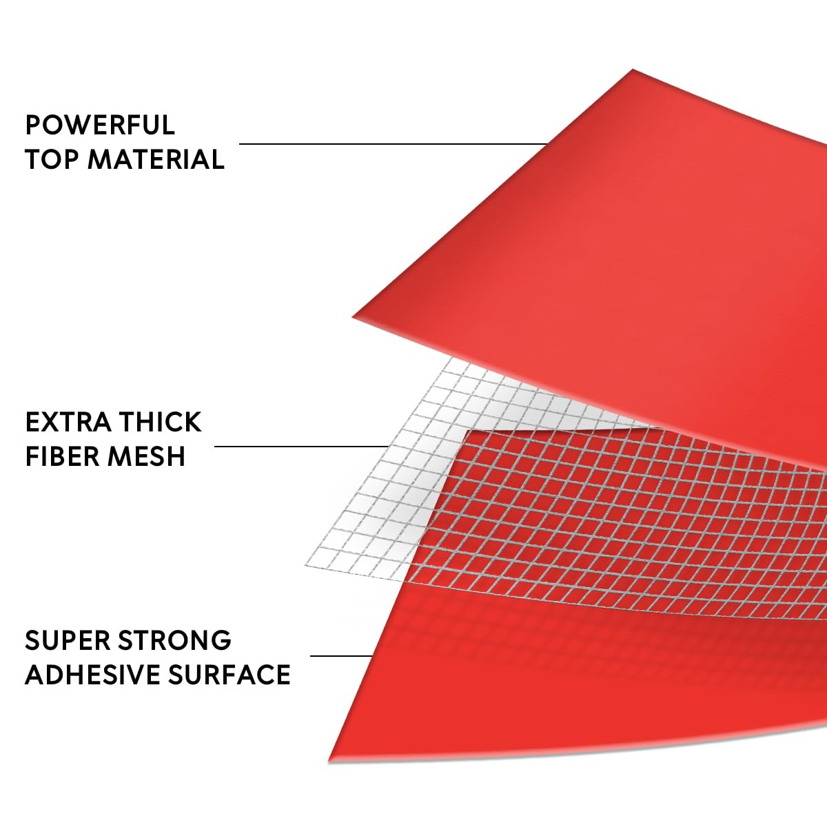 Paquete de 5 | Cinta acorazada Premium roja [50m x 48mm] cinta de tela cinta de reparación | alta fuerza adhesiva | cinta adhesiva | cinta acorazada resistente | cinta adhesiva multiusos