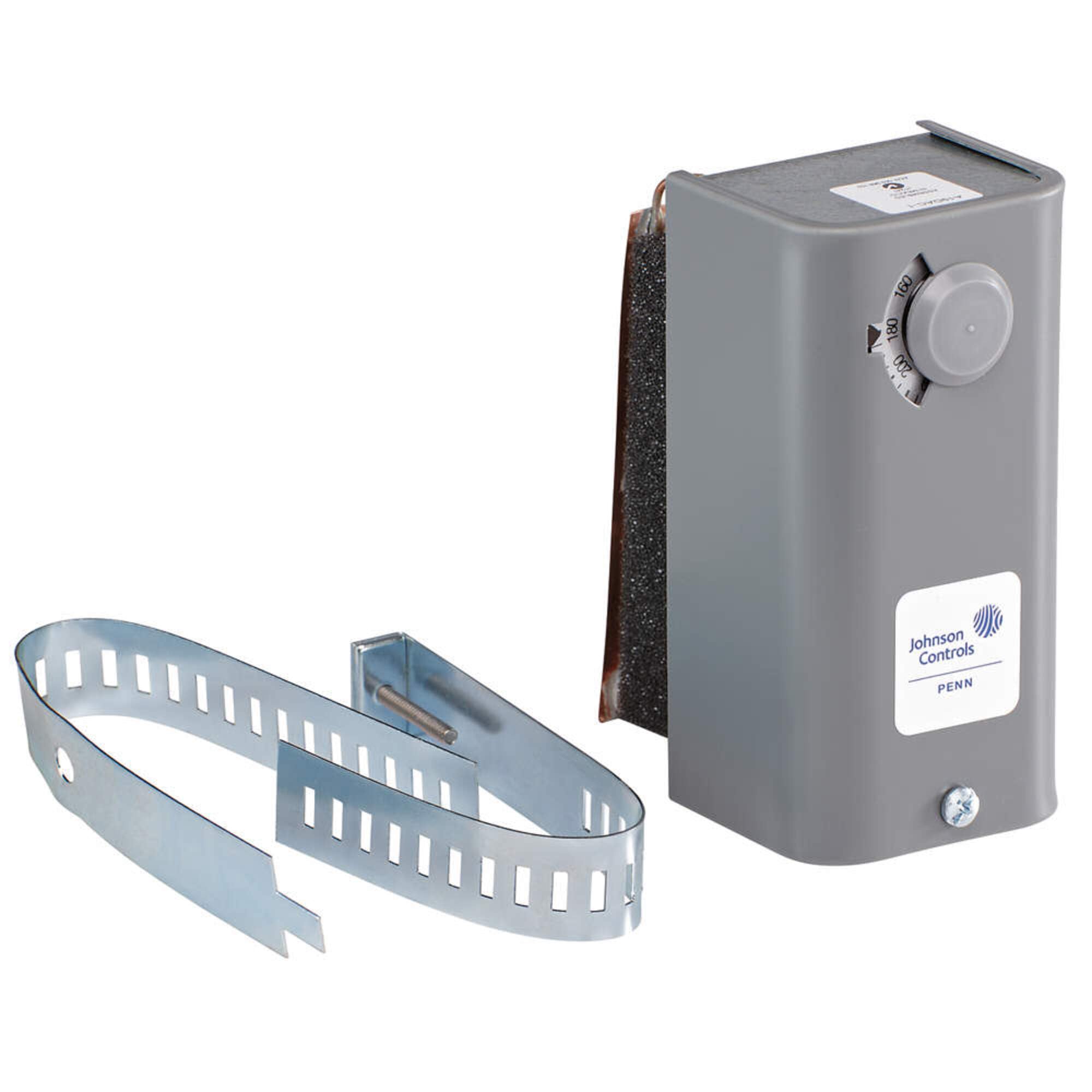 Johnson Controls A19DAF-2C Penn Series A19D Surface Mounted Temperature Control, 200 to 240°F Temperature Range and Scale, 3-1/2°F (+/- 2.0°F) Differential, Concealed Range Scale