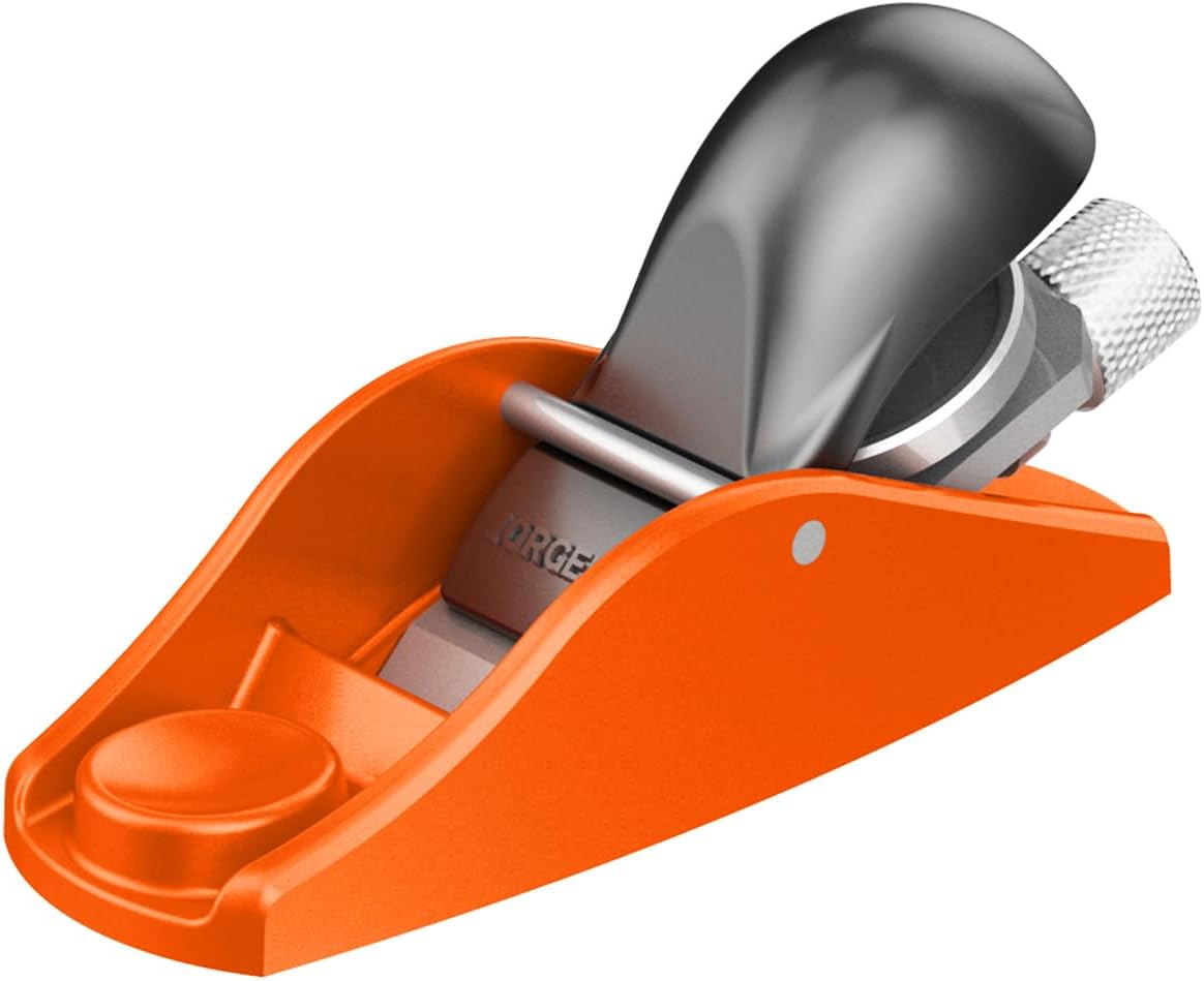 JORGENSEN No.101 Mini Wood Planer - Mini Hand Planer for Woodworking, Block Plane, Small Hand Plane for Trimming, Wood Planing, Craft, Professional Ductile Iron Body, Adjustable Cutting Depth
