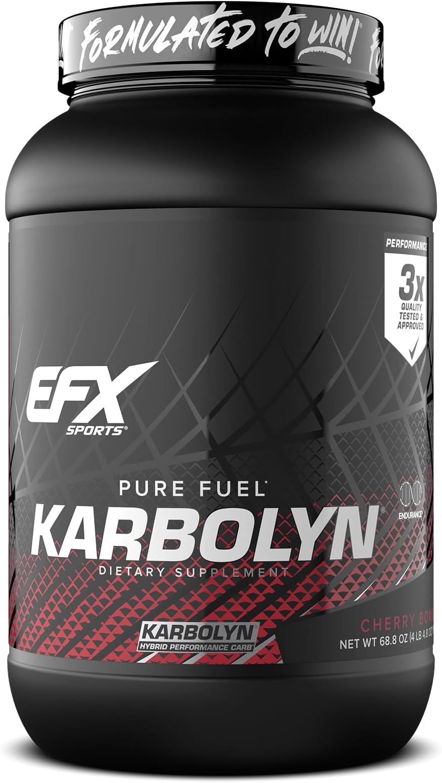 EFX Sports Karbolyn Fuel | Fast-Absorbing Carbohydrate Powder | Carb Load, Sustained Energy, Quick Recovery | Stimulant Free | 37 Servings (Cherry Bomb)