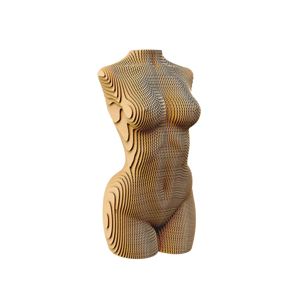 Weiblicher Torso 3D-Puzzle aus Karton – Skulptur-Bausatz