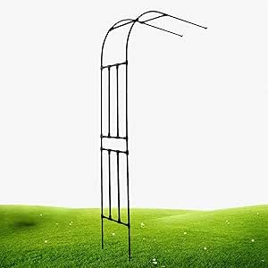 Half Side Garden Arch, Metal Wall Mounted Rose Arch, Pergola Trellis Grape Vines Archway Outdoor Decoration Garden Arbor Arbours For Climbing