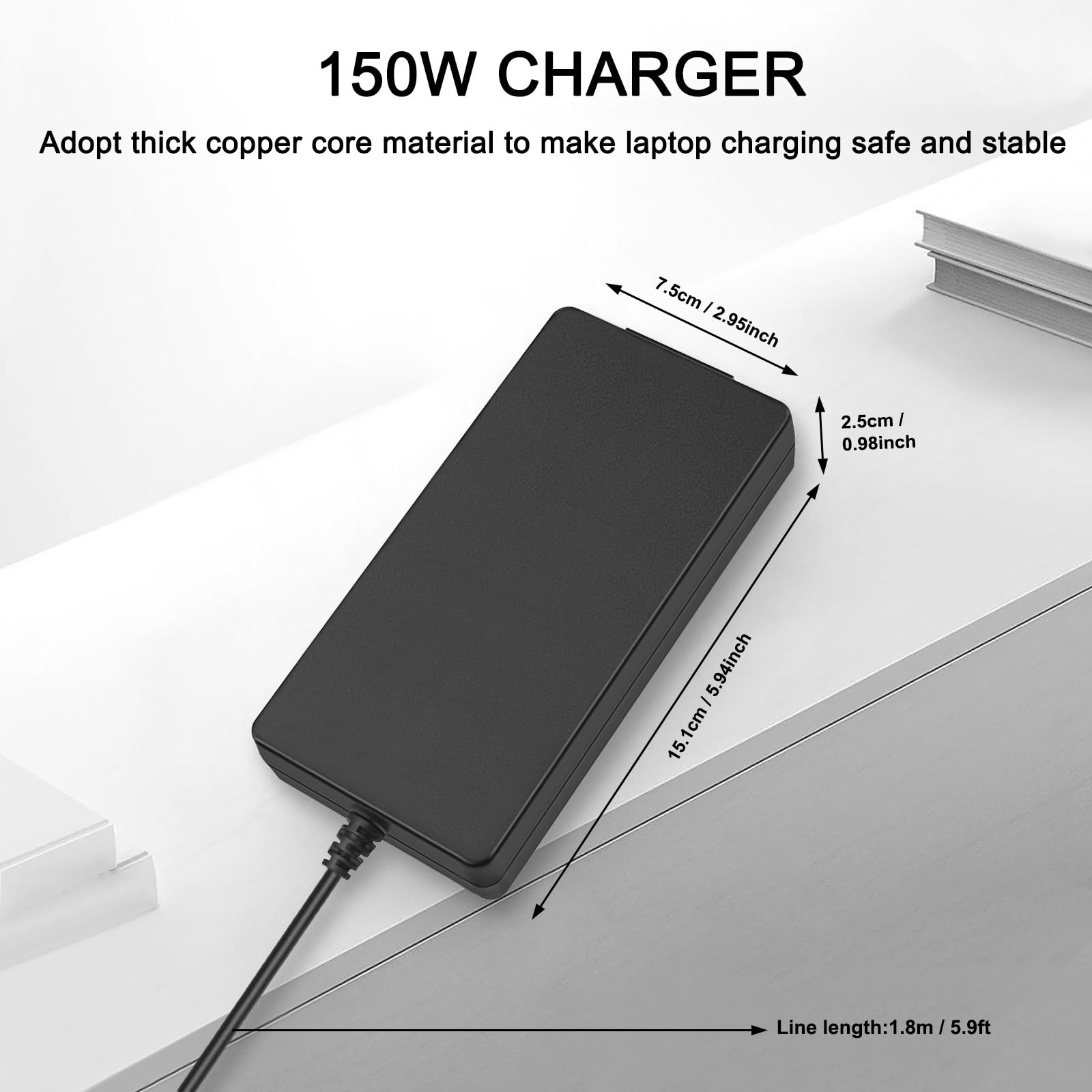 Chargeur 150W pour Medion Erazer Crawler E10 Defender E10 Terra Mobile 1590S 1777T 1778R NEXOC. GH7 GK5 GK7 GFR7 Gigabyte G5 G7 XMG Focus 15 17 Metabox Alpha-S Alpha-X Tracer V Edge I15E