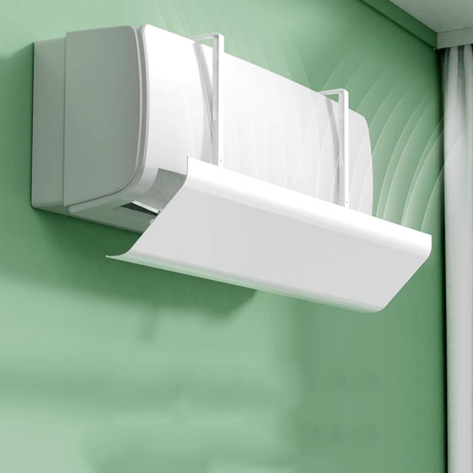 Deflector de ventilación de CA, deflector resistente al viento para aire acondicionado de pared, guía de viento antisoplado directo para el hogar u oficina