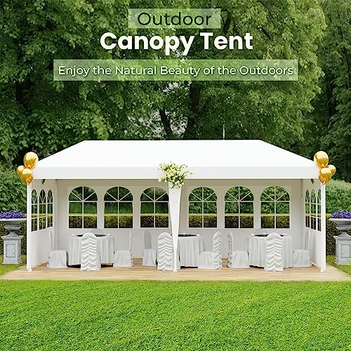 Fdw PT-1020-4-WHITE GAZEBO-1 10X20 Outdoor Gazebo Wedding Party Tent Canopy Tent thumb #1