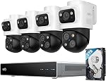 eufy PoE Bullet-PTZ Cam S4, NVR Add On Cam, 24/7 Recording, 4K UHD Triple Lens, 122° FOV, 360° Pan and Tilt, 8× Hybrid Zoom, AI Tracking, Red and Blue Light, Color Night Vision, PoE Plug and Play