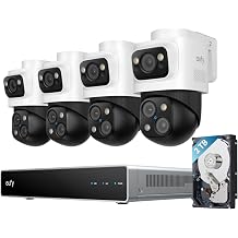 eufy Security 4K NVR Security Camera System S4 Max, POE Wired, 24/7 Recording, Triple Lens Bullet-PTZ Cam, 360&deg; PTZ, Up to 16CH, Cross-Cam Tracking, 8&times; Auto Zoom, Smart Video Search, 2TB HDD