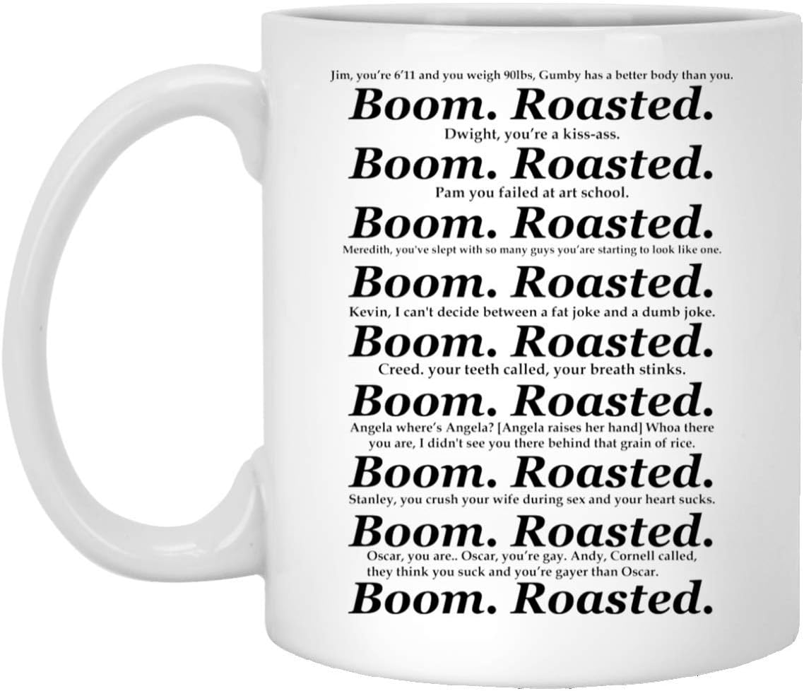 Boom Roasted The Office Mug, Coffee Mugs, Tea Cup White 11oz Ceramic