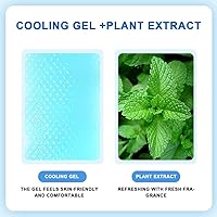 Vista 6 de Parches refrescantes para niños para aliviar la fiebre y aliviar el dolor, 20 unidades de alivio refrescante para aliviar la fiebre, alivia el dolor