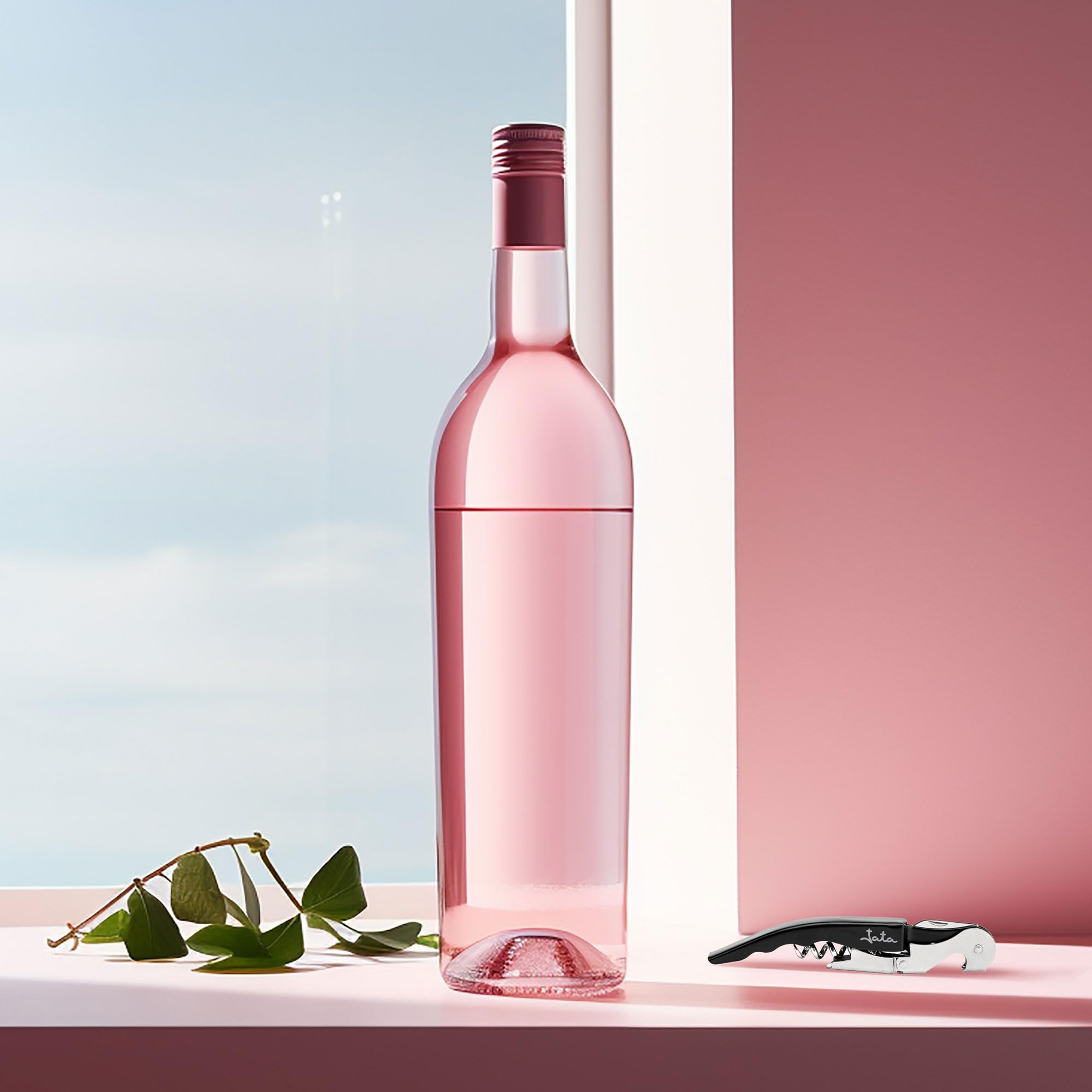Jata HVIN2202 - Apribottiglie per vino, cavatappi a leva con doppio impulso snodato, include coltello tagliacapsule e apritappi in acciaio inox, ABS