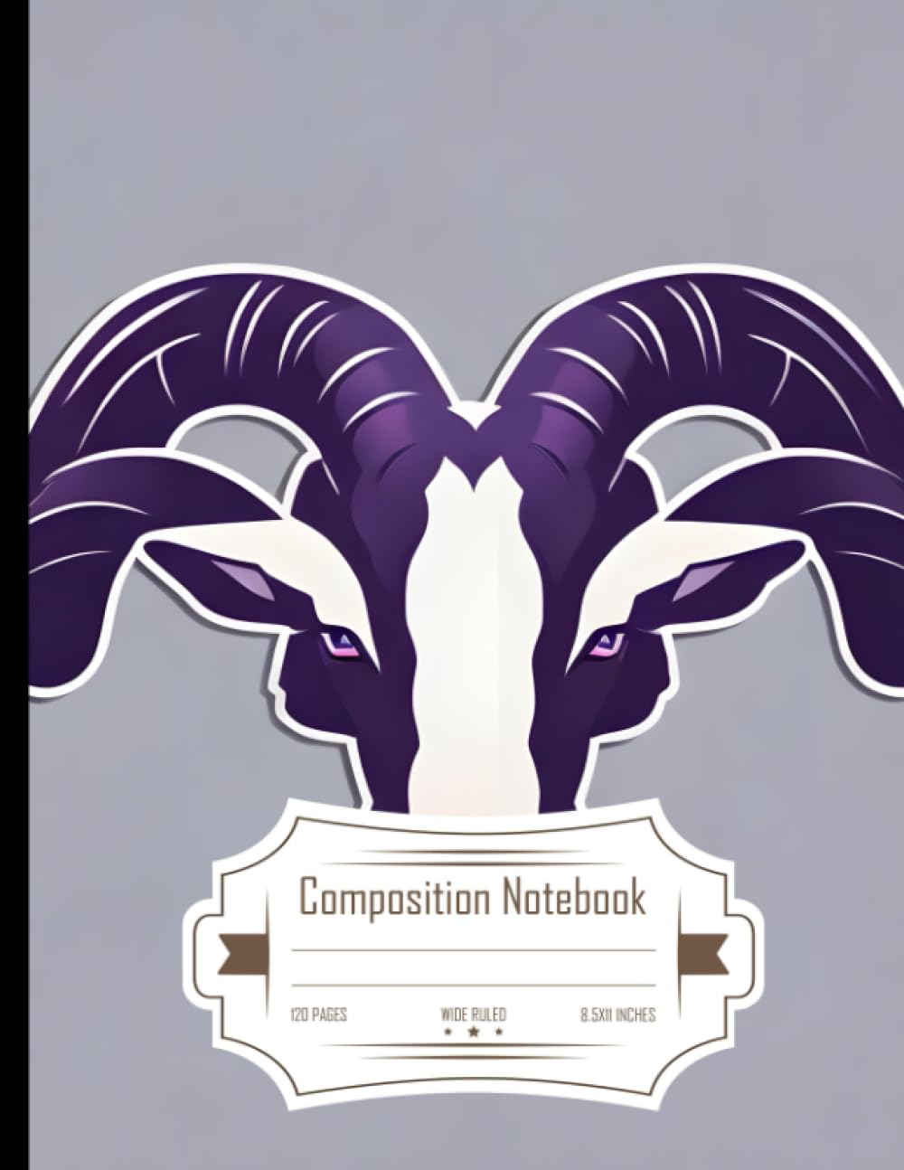 Composition Notebook Wide Ruled: E-Sport Vector Logo, Emblem for Gaming Enthusiasts, Size 8.5x11 Inches, 120 Pages