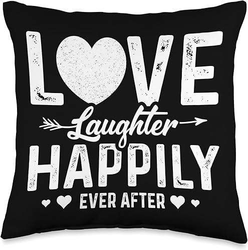 Valentines's Day T-Shirt & Gift Apparel Love Laughter Happily Ever After for Valentine's Day Throw Pillow, 16x16, Multicolor Valentines's Day T-Shirt & Gift Apparel Love Laughter Happily Ever After for Valentine's Day Throw Pillow, 16x16, Multicolor