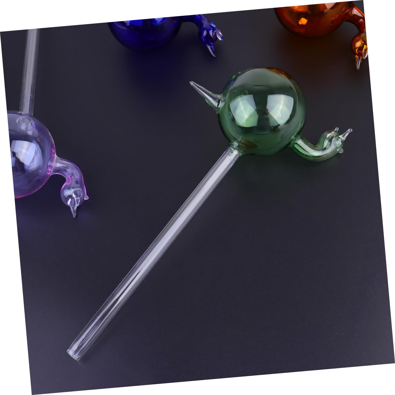 Abaodam Snail Shape Automatic Plant Watering Device Self Watering Glass Irrigation System for Garden Diameter Height Green Color for Potted