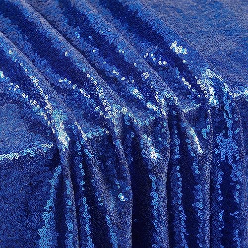 Image of B-COOL Rectangle Sequin Tablecloth 90x156 Inch Party Tablecloths Glitter Table Linen for Birthday Party Wedding Baby Shower Table Independence Holiday Banquet Decoration,Royal Blue