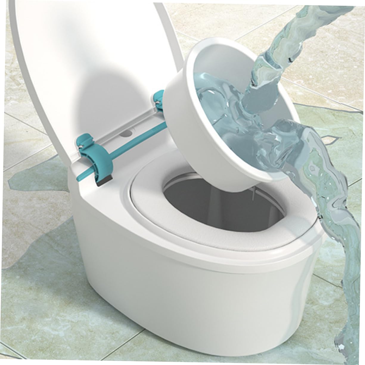 Uonlytech Potty Training Toilet for Toddlers Boys and Girls Training Potty Waterproof Pad Easy to Use Blue