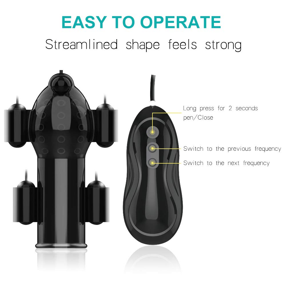 Amazon.com: Glans Training Tool Penis Vibrator Glans Stimulator with 5  Bullet Vibrators 12 Vibration Modes Penis Head Massager Male Masturbation :  Health & Household