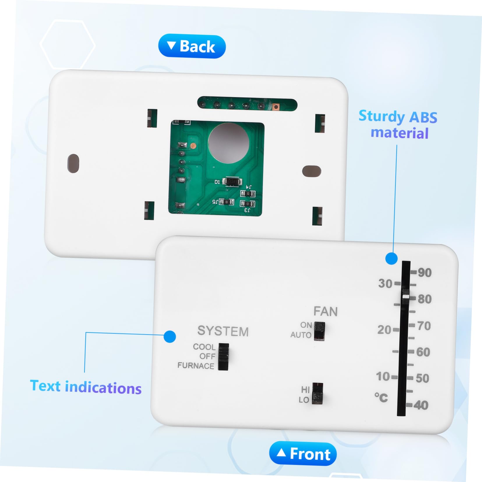 OUNONA 2 Sets Thermostat Controller Wohnmobil Zubehör Thermostat Für Analogen Ersatz Wohnmobil Ersatz Heizen/Kühlen