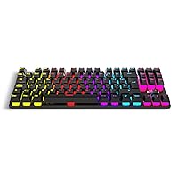 KROM KASIC TKL - Tastiera da gioco meccanica RGB Rainbow, senza tastierino numerico