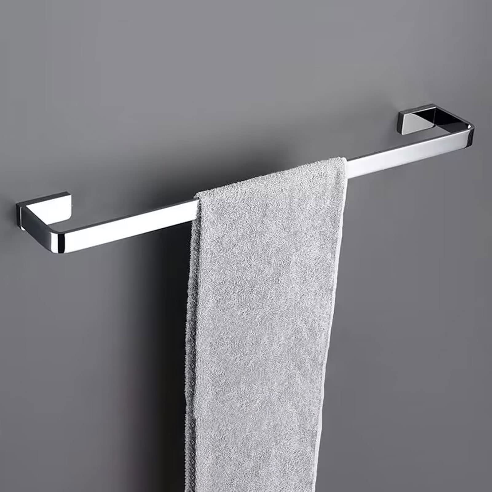 Portasciugamani in Stile Europeo Tutto Bronzo, portasciugamani da Cucina per Bagno, portasciugamani WC, 30 cm / 40 cm / 50 cm / 60 cm, per Accessori da Bagno e Cucina, Argento (Dimensioni :